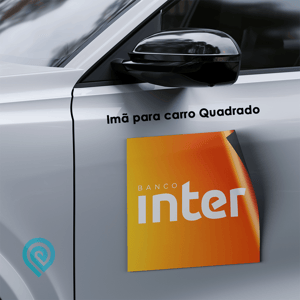 Imã para Carro - Retangular / Quadrado Manta Magnética Personalizada 0,8mm - Tamanho Personalizado - Impressão Colorida [SOLVENTE] Imã Adesivado - Corte Reto Brilho ou Fosco