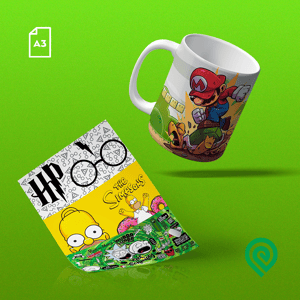 Papel Sublimação - Folha A3 Papel Sublimação 75g Folha A3 - Impressão Colorida [SUBLIMAÇÃO]  Folha A3 Envio da arte espelhada em CMYK - PDF, JPEG ou PNG