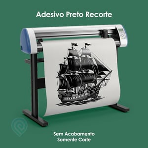 Adesivo Preto Recorte - Sem Acabamento - Somente Corte Adesivo Preto - Brilho ou Fosco m² - Corte Especial   Sem Acabamento - Somente Corte 