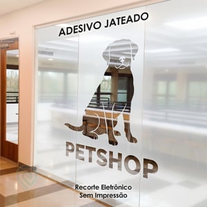 Adesivo Jateado - Recorte Eletrônico - Sem Impressão Adesivo Jateado Translúcido - m² - Corte Especial   Recorte Eletrônico Vazado Terá acréscimo em caso de tamanho pequeno (trabalho pra refilar)