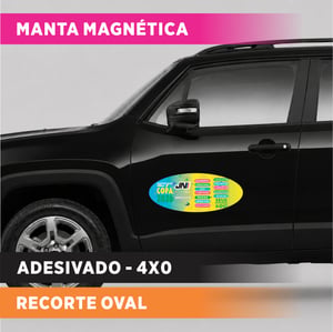 IMÃ PARA CARRO - RECORTE ARREDONDADO / OVAL