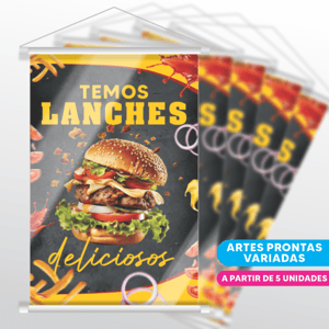 COMBO BANNER - ALIMENTOS Lona 280g Promocional 60X90cm - 70X100CM - 80X120CM - 100X150CM    