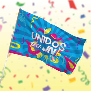 BANDEIRA 100X140CM Tecido Bember 100x140cm  Cabo Madeira Refilado e Grampeado 