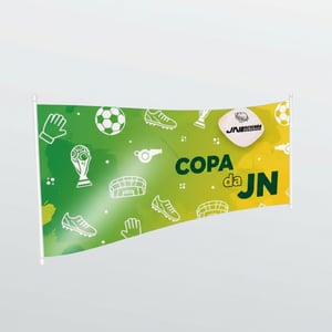 Faixa - Lona Front 440g     Bastão, Travessa e 4 ilhós nas pontas 