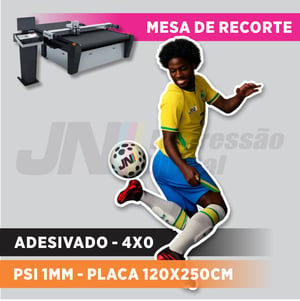 Placa PS 2mm - corte - Adesivada PS 2mm 120x250  Adesivo recorte mesa 