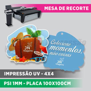 Placa PS 1mm - corte - frente e verso PS 1mm 100x100cm  Impressão UV recorte mesa 