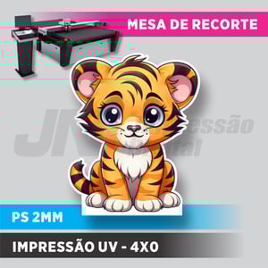 Totem Personalizado PS 2mm   Impressão UV recorte mesa 