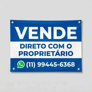 LONA IMOBILIARIA lona  4x0  ilhós nas 4 pontas 