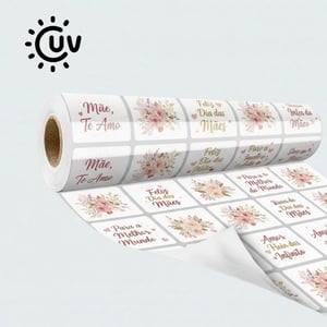 ADESIVO RECORTADO UV Vinil 010  4x0 Impressão UV Meio corte A grade deve ser enviada montada