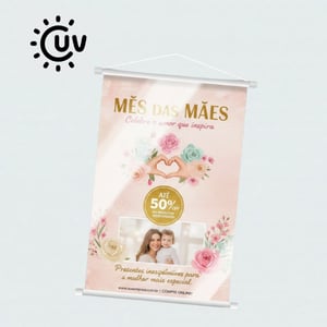 Banner UV lona 440g   UV Bastão, Ponteira e Cordão 
