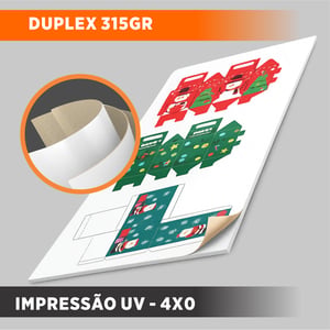 PAPEL DUPLEX 315GR DUPLEX  4X0  sem refile 