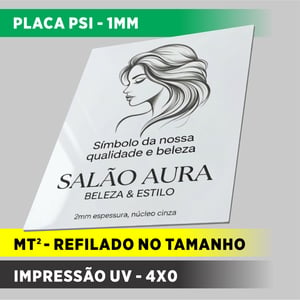 Placa PsI 1mm - Impressão UV PSi  4X0 FOSCO refile no tamanho 