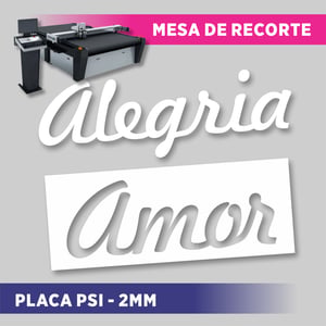 PLACA PS 2MM - somente corte Psi Tricamada 200x100 cm  Sem Impressão  