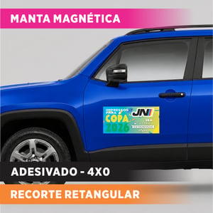IMÃ PARA CARRO - RECORTE RETANGULAR manta magnética   adesivado  
