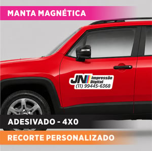 IMÃ PARA CARRO - RECORTE PERSONALIZADO manta magnética   adesivado  