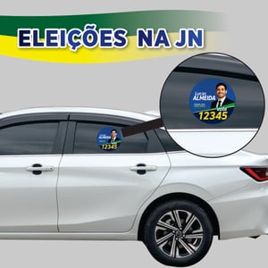 ADESIVO REDONDO - ELEIÇÕES Vinil 0,8   solvente  