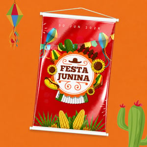 Banner UV lona 440g   UV Bastão, Ponteira e Cordão 