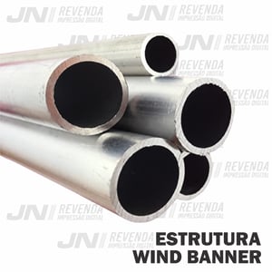 Haste para Wind Banner Alumínio   Estrutura desmontável Encaixe 3/4 