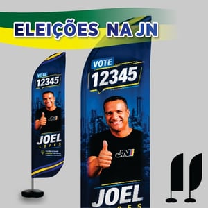 WIND BANNER ELEIÇÕES KIT COMPLETO Tecido Oxford  4x4 - Colorido Frente e Verso Impressão HD Dupla-Face 