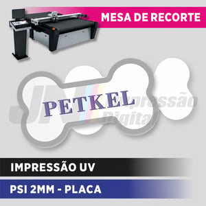 Placa PS com Recorte - 2mm Ps Branco   Impressão UV Recorte em Mesa 