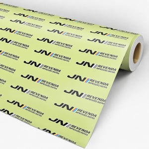 ADESIVO BLACKOUT LAMINADO Vinil Branco  4x0 -  Colorido Frente   