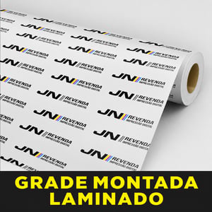 ADESIVO BRANCO LAMINADO RECORTE GRADE MONTADA