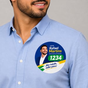 Adesivo Pragão político Vinil 120g  4x0 -  Colorido Frente  Recorte Digital 