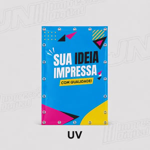 Lona Backlight 440g com Impressão UV Lona Front 440g  4x0 -  Colorido Frente Impressão UV fosca  