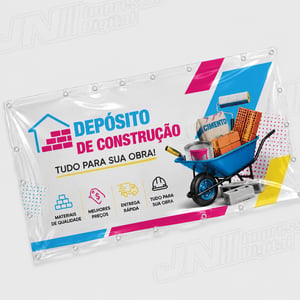 Lona Front 440g UV com Reforço Lona Front 440g  4x0 -  Colorido Frente Impressão UV fosca  
