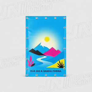 Lona Backlight 440g com Reforço Lona Backlight 440g  4x0 -  Colorido Frente   