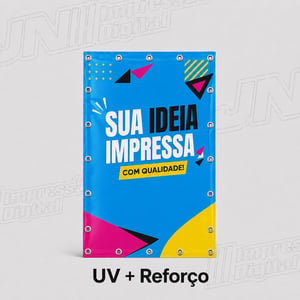 Lona Backlight 440g UV com Reforço Lona Front 440g  4x0 -  Colorido Frente Impressão UV fosca  
