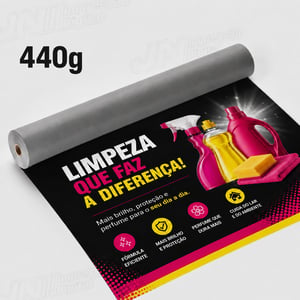 Lona Front 440g Personalizada   4x0 -  Colorido Frente Impressão Solvente  