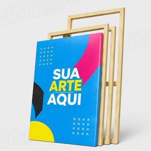 Lona 280g com Madeira Quadrada Lona 280g  4x0 -  Colorido Frente Impressão Solvente  