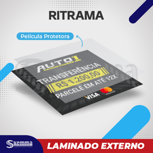 Adesivo RITRAMA BRILHO LAMINADO Uso externo   Ritrama BRILHO Com Laminação Transparente 