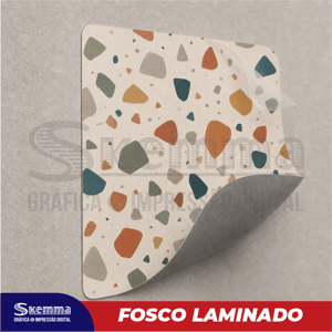 Adesivo FOSCO LAMINADO COLA FORTE Uso Interno   Fosco Com Laminação 