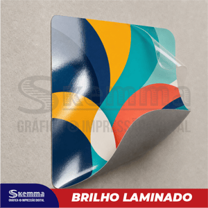 Adesivo BRILHO LAMINADO COLA FORTE Uso Interno   Brilho Com Laminação 