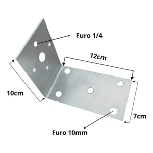 Mancal Galvanizado sem Pino Para Toldo Cortina Retratil