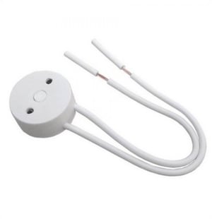 SOQUETE PARA LÂMPADA TUBULAR COM RABICHO Termoplástico Diametro: 2cm  Rabicho: 12cm branco   Soquete para Lampada Tubular T8 Fluorescente Led C/ Rabicho C/ Inmetro - Flp