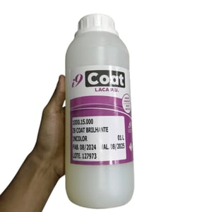 VERNIZ Laca Brilho Coat P.U. i9 Verniz PU 1 LITRO transparnte   desenvolvido para proteger impressões digitais sobre tintas base solvente ou convencional. Sua fórmula à base de água proporciona um excelente acabamento,