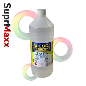 Álcool Isopropílico 99,8% - 1 Litro Revestsul  1 LITRO    O ÁLCOOL ISOPROPÍLICO é um solvente largamente utilizado nas indústrias e serviços, por ser um produto de ótima performance no desengraxe e assepsia de superfícies