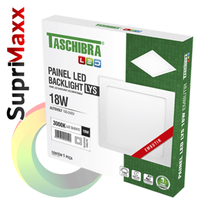 PAINEPAINEL LED 18W TASCHIBRA LYS QUADRADO EMBUTIR predominante Plástico 190x190mm    especial para fachada em acm e etyc..