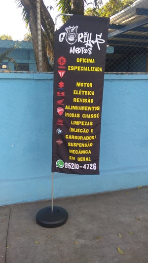 Wind Banner Frete Grátis Grande SP Tam P