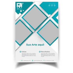 Flyers / Folhetos Couchê 90g 14x20cm 4x4 Sem verniz Corte Reto 