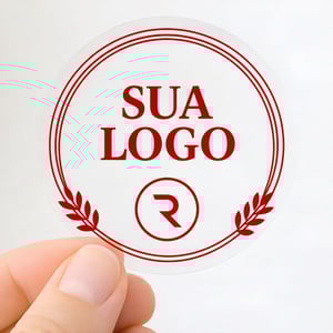 Adesivo Transparente Impresso com recorte Vinil Transparente  4x0  com recorte 