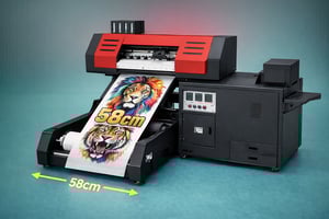 DTF TÊXTIL Filme Transfer DTF  4x0 Impressão DTF Têxtil Corte Reto Impressão até 58cm
