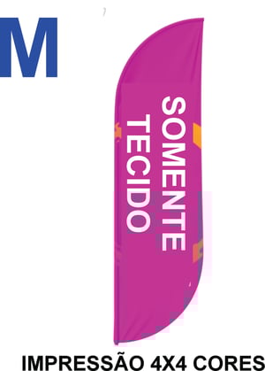 Tecido Wind Banner M Tecido Tactel - M 200x65cm - M 4x4  sem Base Somente o tecido. Confira o gabarito.