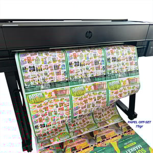 Papel Offset 75g  90cm largura  Tinta Pigmentada  