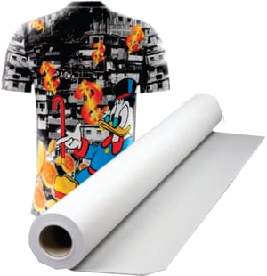 Papel Sublimação Monolucido Papel Off Set 56g 155cm 4x0   Arquivos de sublimação não precisam ser enviados espelhado, a máquina espelha automaticamente
