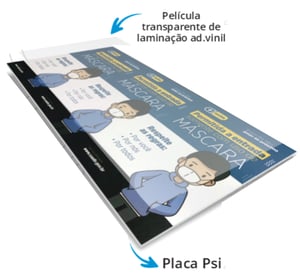 Placa UV Psi 1mm Laminada      Laminação indicado somente para instalação interna