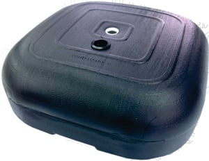 Base Wind Banner 19mm Quadrado Polietileno Miolo Metal 14x43cm  Água ou Areia Encaixe 3/4 